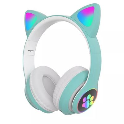 Schwarzes Bluetooth Cat Headphones, faltbare drahtlose Bluetooth-Kopfhörer