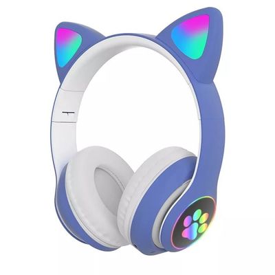 Schwarzes Bluetooth Cat Headphones, faltbare drahtlose Bluetooth-Kopfhörer