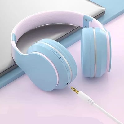 ABS Bluetooth-Kopfhörer über Ohr, faltbare leichte Kopfhörer mit tiefem Baß