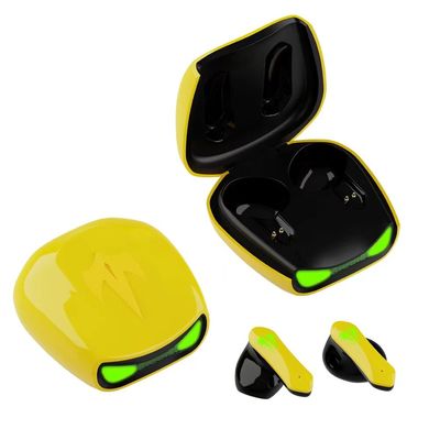 Gelbe drahtlose Bluetooth Kopfhörer-HIFIkopfhörer-Hornisse Dor Earbud des Luft-Auto-TWS