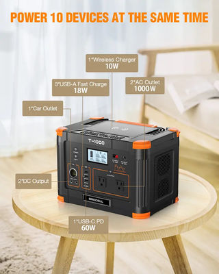 kampierende tragbare Batterie-super schnelle Aufladung des 1000w Kraftwerk-LiFePO4